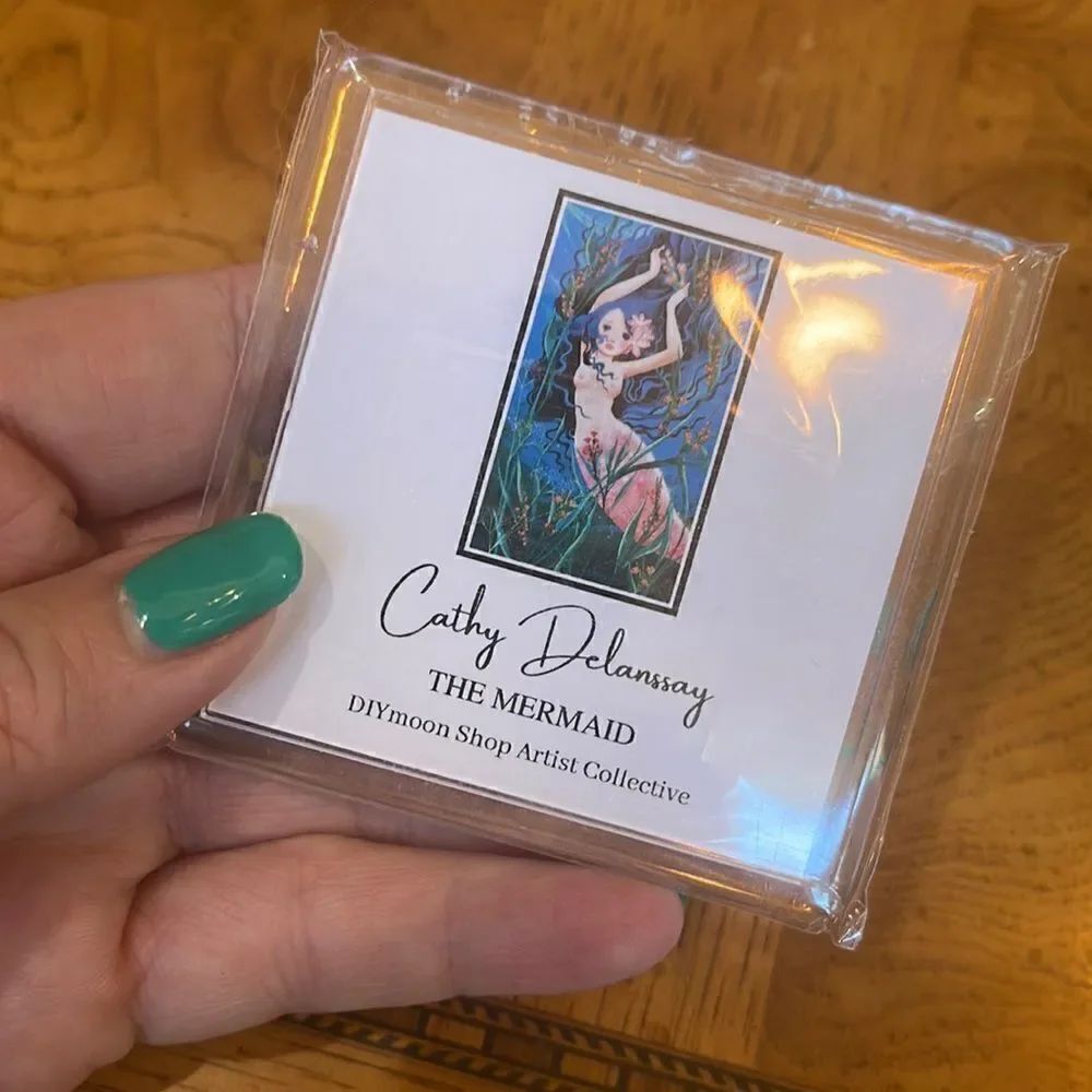 Rare, officially licensed Cathy Delanssay “The Mermaid” magnetic cover minder.